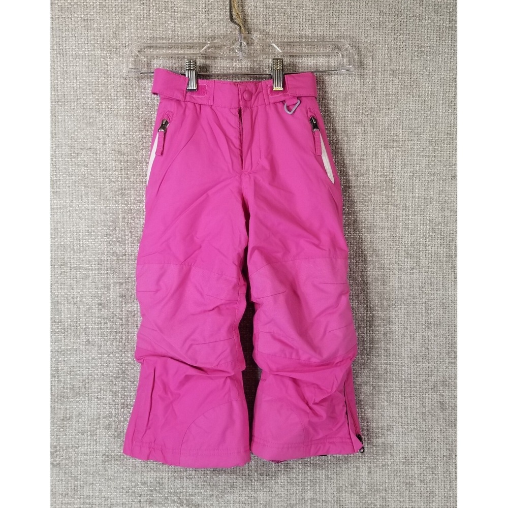 Lands' End Kids Grow-A-Longs Snow Pants Adjustable Waist‎ Girl's 4 Pink